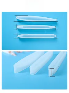 Detailed size specifications for three sizes of translucent resin ballpoint pen molds