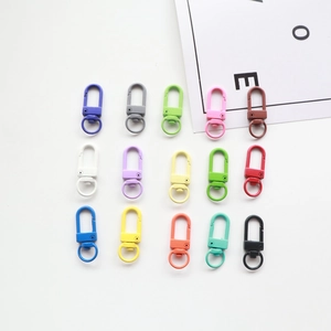 Colorful alloy swivel lobster claw hooks in 15 colors for DIY keychain making and crafts