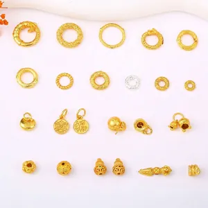 Chinese Style DIY Jewelry Charms Gold Plated Copper Spacers Gourd Lucky Bag For Bracelet Necklace Making Vintage Charms