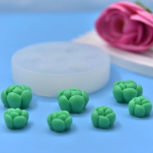 7-cavity succulent silicone mold for DIY soap, resin, and candle making decorations