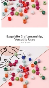 Macro shot of colorful cylindrical acrylic beads in various macaron shades for DIY jewelry