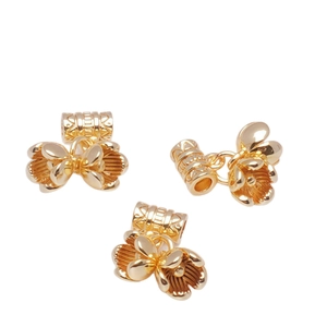 Three 14K gold filled lily of the valley flower beads for DIY jewelry making