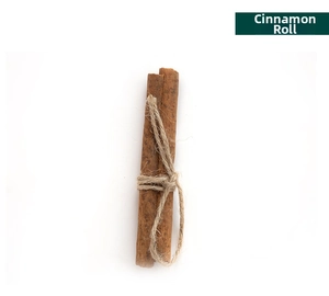 Dettaglio di bastoncini di cannella essiccati con spago per decorazioni natalizie fai da te