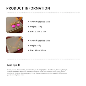Dimensions détaillées du coffret bijoux en acier titane avec nœud et cœur rose