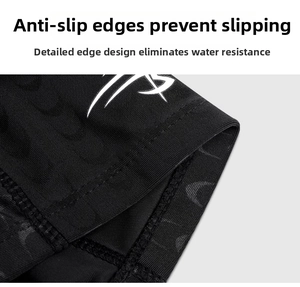 Detailed view of the anti-slip edge and fine stitching on high-elastic swim cap