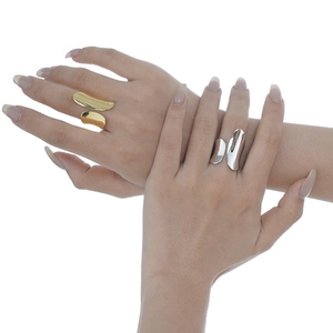 Minimalistischer S925 Sterlingsilber Ring für Damen, verstellbar in Gold und Silber