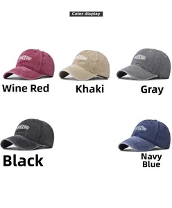 Multiple color options for awesome embroidered washed cotton baseball caps in high detail