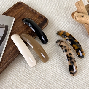 Barrettes à cheveux en acétate coloris tortue et unis pour queue de cheval chic