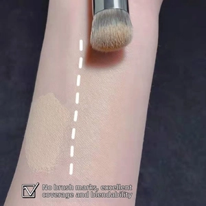Macro shot showing smooth foundation application with soft 270 concealer makeup brush