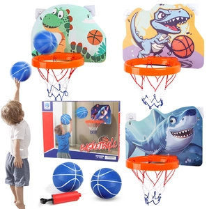 Panier De Basket Mural Mini LED Lumineux Pliable Sans Perçage Intérieur Extérieur Dinosaure Plastique Jouet Sportif