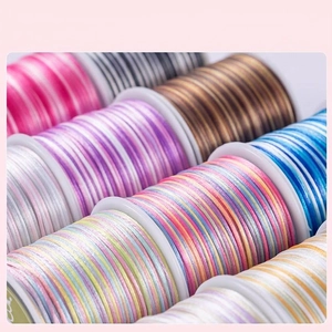 Nylon Braided Cord For DIY Jewelry Making Bracelet Chinese Knotting Gradient Colorful Durable Handcrafted String