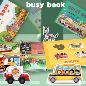 Montessori Busy Book For Toddlers Repeated Pasting Quiet Book Preschool Learning Education Toys Sticker Activities Early Childhood Cognitive Training