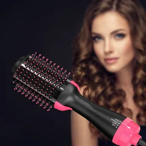 Multifunctional Hot Air Brush Negative Ion Hair Dryer Styler Volumizer Ceramic Straightener Curler Comb Professional Salon