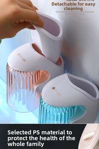 Detail showing the detachable design of the PS material magnetic toothbrush cup holder