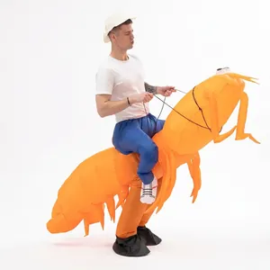 Inflatable Mantis Shrimp Costume Polyester Waterproof Funny Blow Up Suit For Halloween Party Adult Novelty Festive Performance