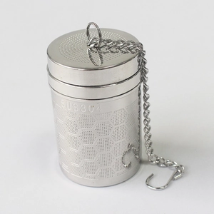 SUS304 stainless steel tea infuser ball with fine mesh and hanging chain hook