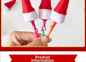 Mini Christmas hats for lollipop decoration made of soft red fabric and white plush trim