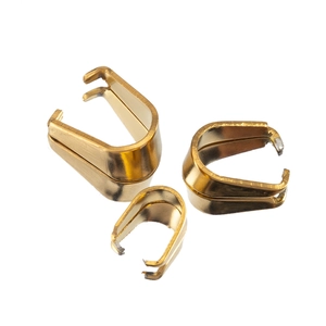 Bélières en acier inoxydable plaqué or 18K pour pendentifs et création de bijoux DIY