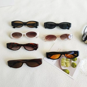 Retro Oval Sunglasses PC Frame Resin Lens UV400 Protection Y2K Street Style Fashion Eyewear For Outdoor Travel Shopping