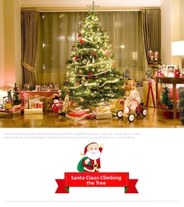Cosy Christmas tree scene with golden gift boxes, teddy bears and warm glowing lights