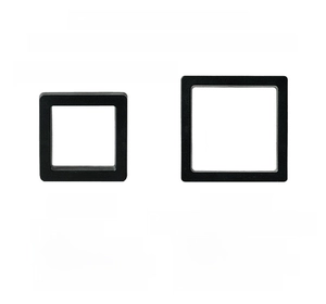 Tabella delle specifiche tecniche per scatole porta gioielli a sospensione PE 5x5cm e 7x7cm
