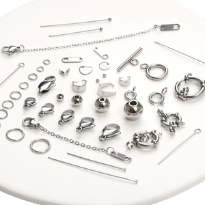 Stainless Steel DIY Jewelry Findings Lobster Clasps Jump Rings Eye Pins Head Pins For Necklace Bracelet Making Craft Supplies