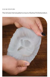 Detailed macro view showing the flexible silicone mold texture for candle making