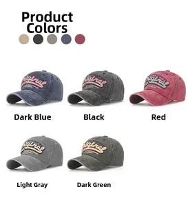 Multi-color vintage cotton baseball caps featuring high-quality original embroidery