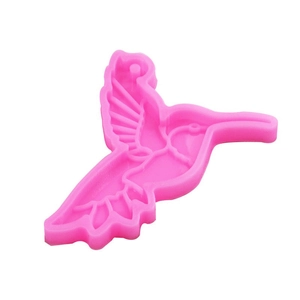 Moule en silicone colibri rose pour porte-clés DIY créatifs et travaux en résine