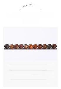 Detailed size specification table for natural red pine stone beads from 4mm to 12mm