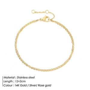 Minimalist multi-layer stainless steel bracelet set in gold, silver, and rose gold finish