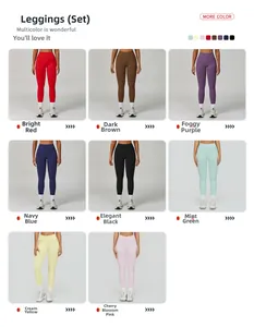 Détails de huit couleurs de leggings de yoga sans couture à taille haute élastique