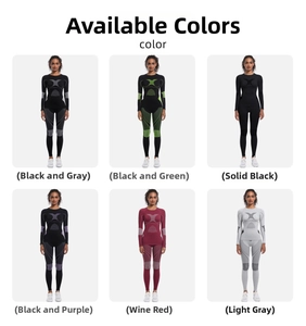 Ensemble de sport sans couture à haute élasticité avec haut manches longues et legging