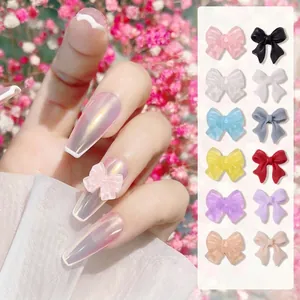 30 nœuds en résine aurore aux couleurs acidulées pour décoration d'ongles