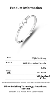 Macro shot of S925 sterling silver ring showing star design and S925 hallmark engraving
