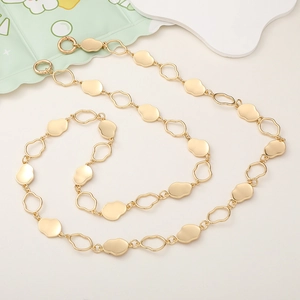 Golden irregular metal chain for DIY crossbody phone cases and bags with spring clasps