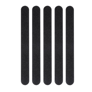 5-piece set of black double-sided emery boards for professional nail shaping and buffing