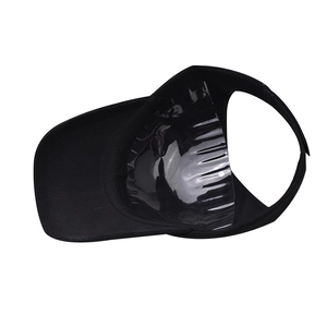 Women's black cotton ponytail baseball cap with adjustable strap and open back design