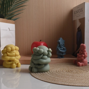 3D Kerstman siliconen mallen voor handgemaakte kerstkaarsen en gipsen decoraties
