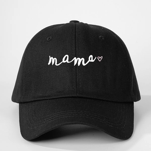 Mama Letter Embroidery Baseball Cap Women Heart Pattern Polyester Adjustable Sun Hat Outdoor Casual Sport