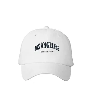 White Los Angeles vintage baseball cap size guide showing 52-59cm head circumference