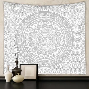 Mandala Tapestry Bohemian Polyester Fabric Wall Hanging Decorative Pattern Room Decor Geometric Art Indie Home Decor