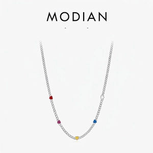 925 Sterling Silver Colorful Enamel Heart Choker Necklace For Women Elegant Sweet Multicolor Heart Pendant Necklace Fashion Jewelry Gift