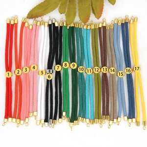 3mm Milan nylon rope bracelet with 18k gold-plated clasps in 17 various colors