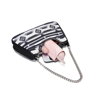 Internal view of Aztec hobo bag showing capacity with umbrella and phone storage