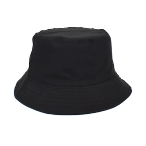 Chapeau bob unisexe noir uni minimaliste avec un design circulaire classique