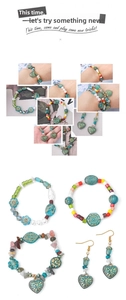 Detailed collection of vintage bohemian beads for DIY handmade bracelets and jewelry art