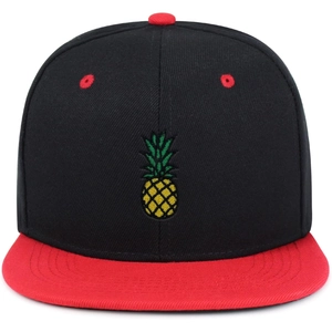 Ananas Stickerei Snapback Hut Flache Krempe Verstellbare Baseballkappe Acryl Sonnenschutz Hip Hop Stil Unisex