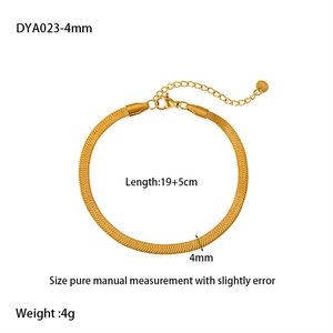 Detail view of 18k gold plated stainless steel snake chain anklet with secure clasp