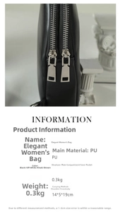 Detail view of smooth PU leather crossbody bag featuring durable dual metal zippers